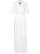 Paule Ka Long Woven Wrap Dress - White