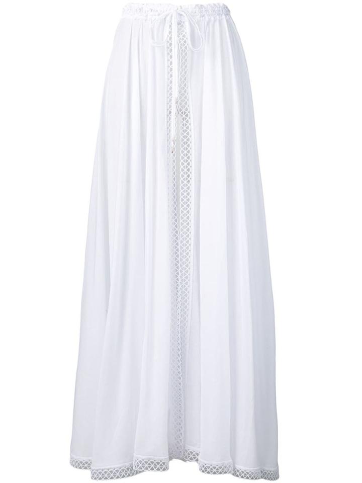 Charo Ruiz Lace Trimmed Open Skirt - White