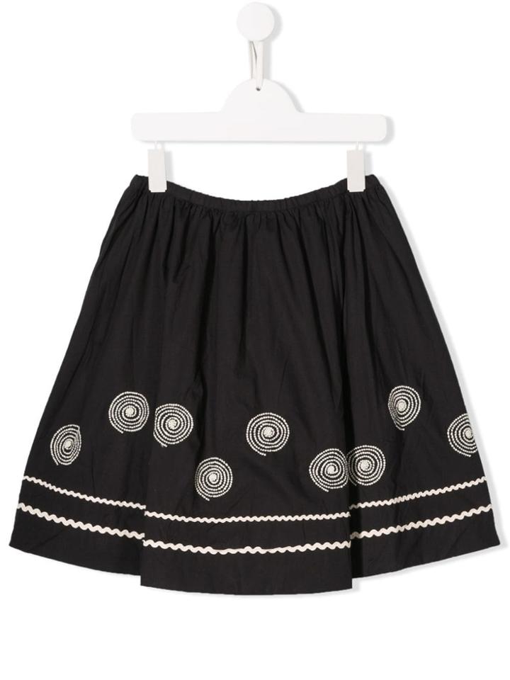 Bonpoint Embroidered Skirt - Black