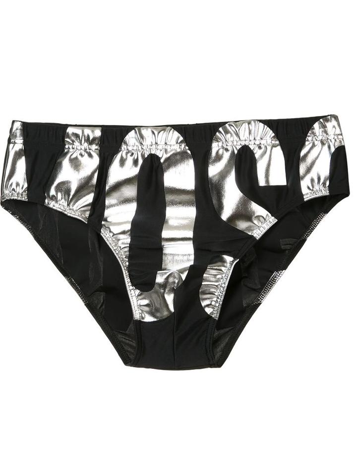 Moschino Logo Swimming Trunks, Men's, Size: Large, Black, Polyester/spandex/elastane