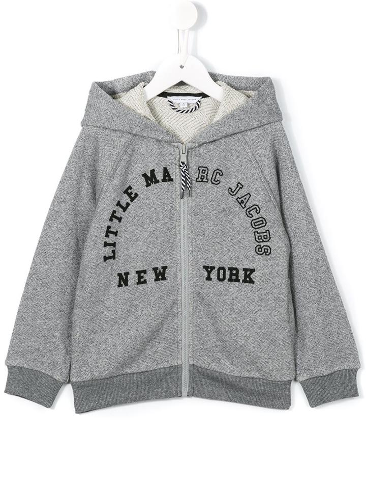 Little Marc Jacobs Logo Print Hoodie, Girl's, Size: 8 Yrs, Grey