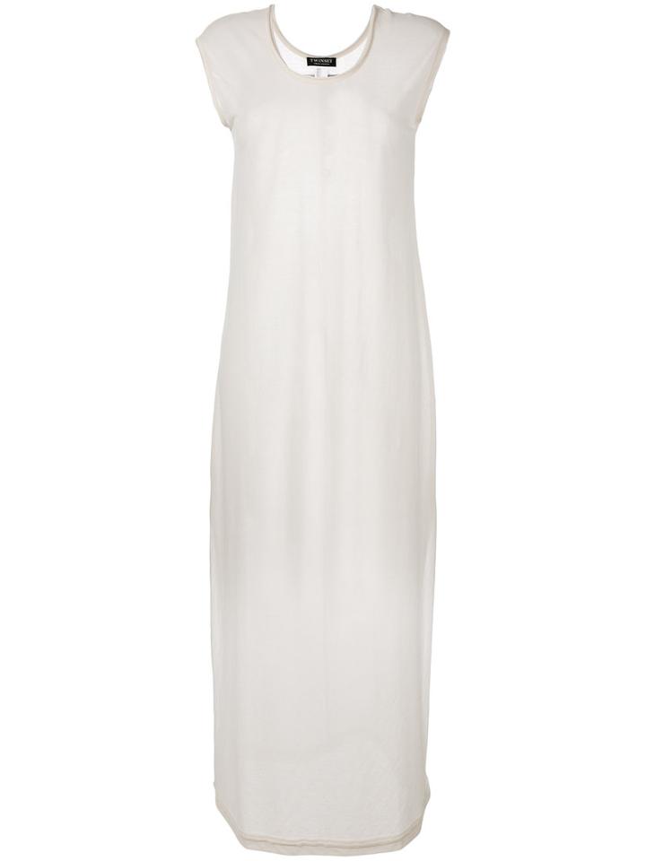 Twin-set - Maxi T-shirt Dress - Women - Cotton/polyamide - S, Women's, Nude/neutrals, Cotton/polyamide