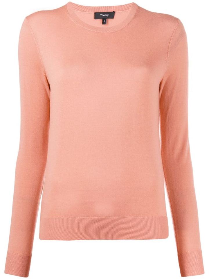 Theory Crew Neck Pullover - Pink