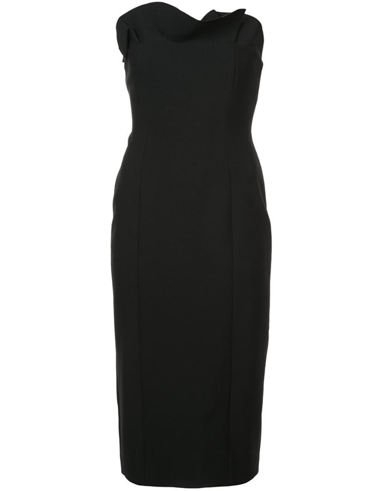 Cinq A Sept Pleated Strapless Dress - Black