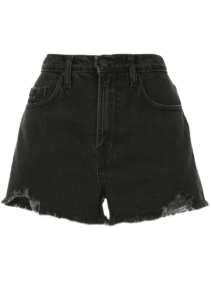 Nobody Denim High Boy Shorts - Black