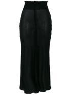 Comme Des Garçons Pre-owned High-waisted Sheer Skirt - Black