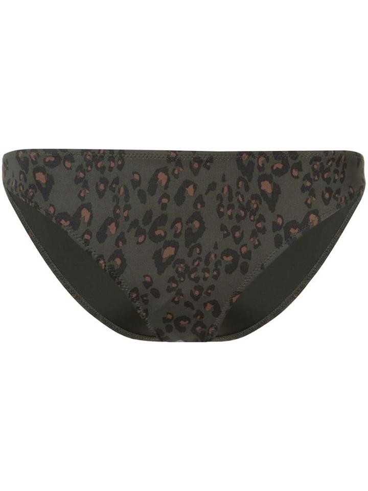 The Upside Leopard Print Bikini Bottom - Green