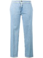 Jour/né Cropped Jeans With Piping, Women's, Size: 40, Blue, Cotton