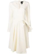 Cavalli Class V-neck Asymmetric Dress - White