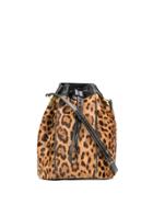 Saint Laurent Leopard Print Bucket Bag - Neutrals