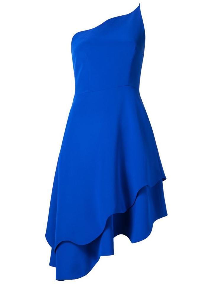 Christian Siriano Scalloped One-shoulder Dress