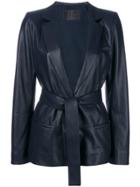Drome Fitted Belted Blazer - Black