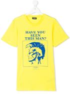 Diesel Kids Teen Slogan Print T-shirt - Yellow & Orange