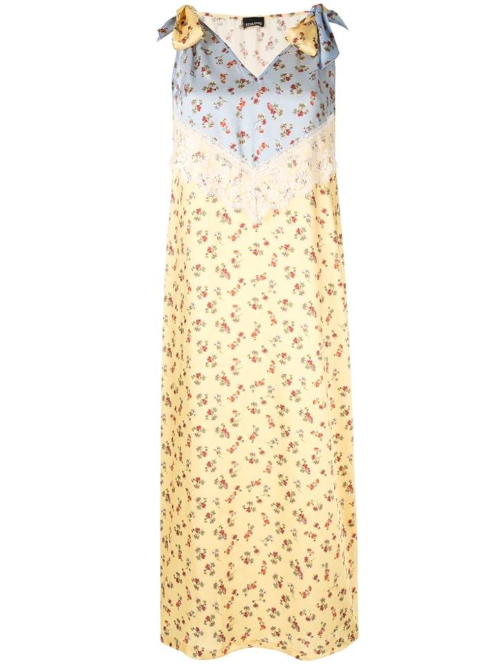 Ermanno Scervino Floral Print Maxi Dress - Yellow