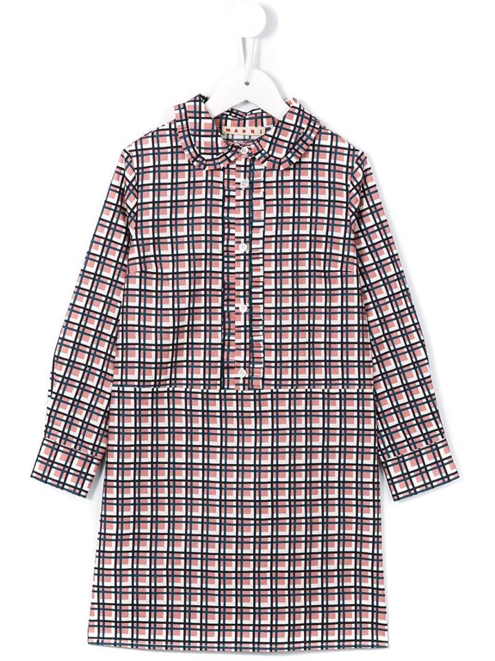 Marni Kids Checked Dress, Girl's, Size: 12 Yrs, Pink/purple