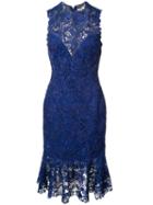 Monique Lhuillier Lace Dress, Size: 8, Blue, Silk/polyester