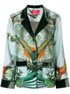 F.r.s For Restless Sleepers - Forest And Bird Print Blazer - Women - Silk - M, Green, Silk