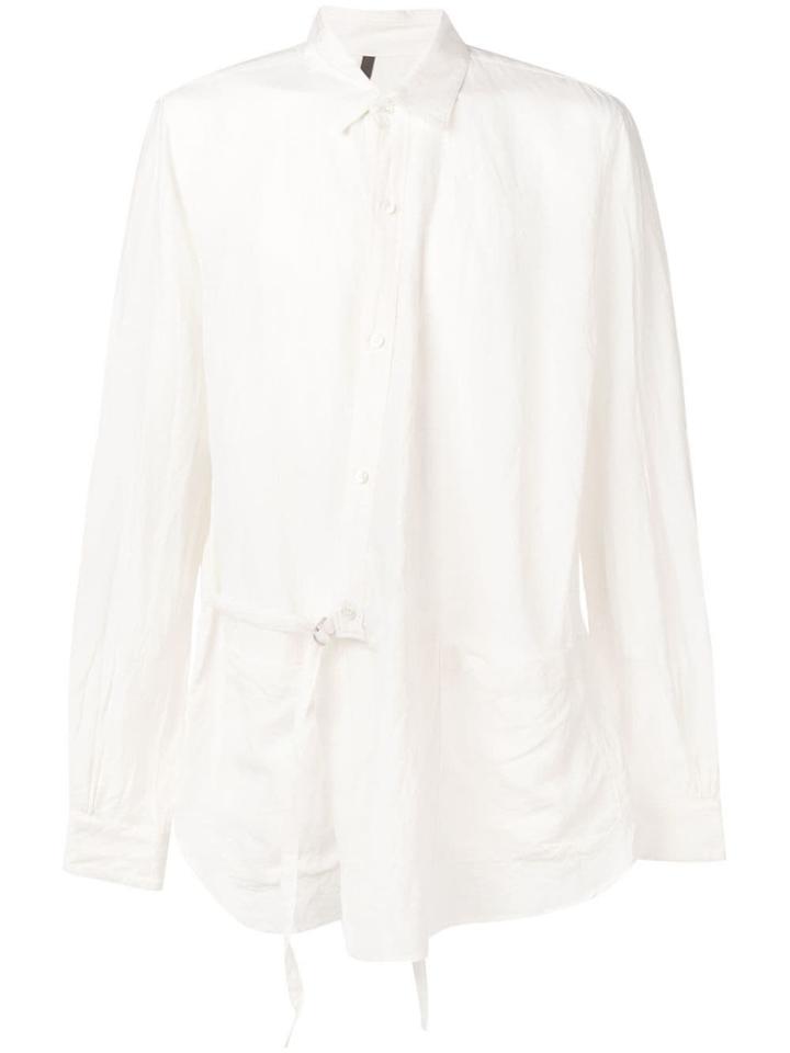 Attachment Side Belt Shirt - White
