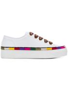 Etro Stripe Detail Lace-up Sneakers - White
