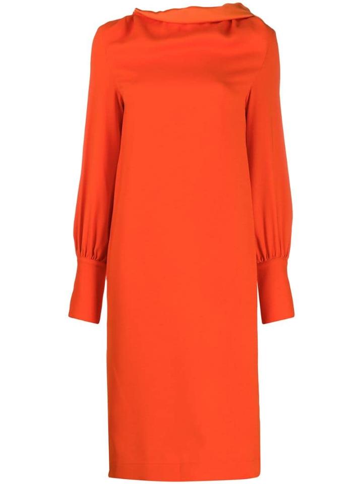 Erika Cavallini Draped Neck Dress - Orange