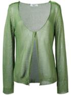 Blugirl - Knitted Cardigan - Women - Cotton - 46, Green, Cotton