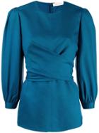 Zimmermann Tie-waist Blouse - Blue