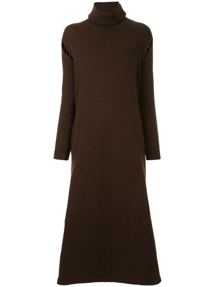 Yohji Yamamoto Vintage Turtleneck Knitted Dress - Brown