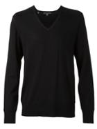 John Varvatos Basic Sweater, Men's, Size: Small, Black, Wool