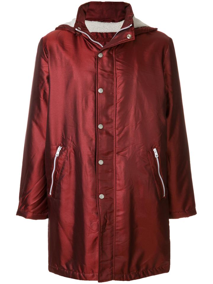 Calvin Klein Jeans Logo Print Coat - Red