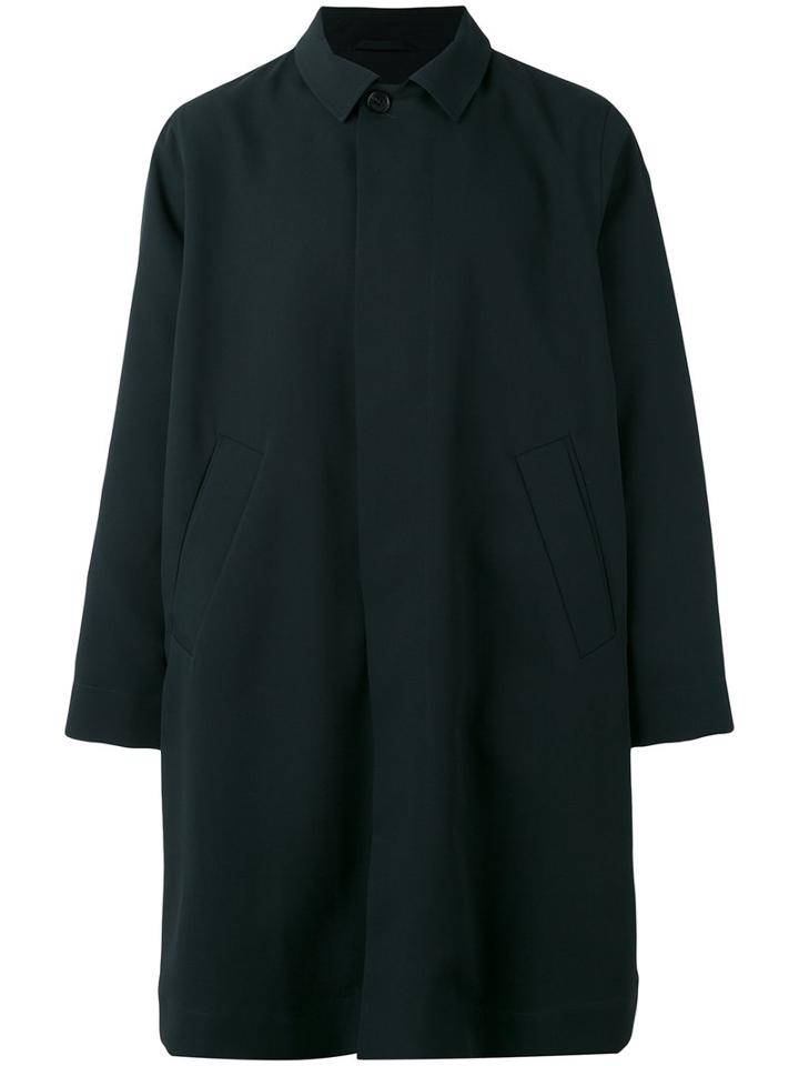 Acne Studios Loose-fit Midi Coat, Men's, Size: 48, Green, Polyester/viscose