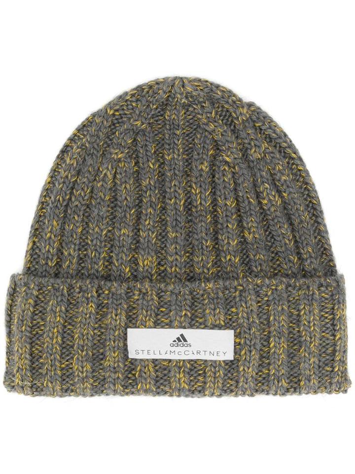 Adidas X Stella Mccartney Ribbed Beanie - Neutrals