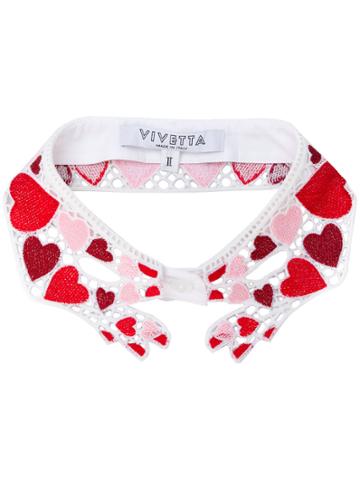 Vivetta Heart Embroidered Collar