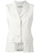 Aalto Cropped Waistcoat, Women's, Size: 36, White, Spandex/elastane/virgin Wool/viscose