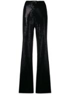 Plein Sud Sequin Flared Trousers - Black