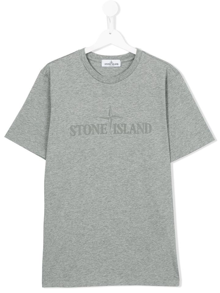 Stone Island Kids - Logo Print T-shirt - Kids - Cotton - 14 Yrs, Boy's, Grey