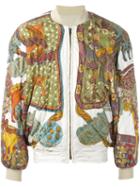 Hermès Vintage Printed Quilted Bomber Jacket