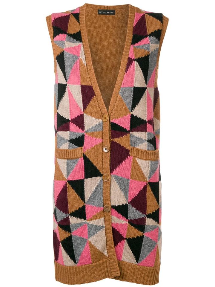 Etro Geometric Button Cardigan - Brown