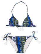 Mc2 Saint Barth Kids Teen Printed Bikini - Blue