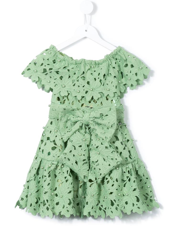 Little Bambah - Pearl Off-shoulder Dress - Kids - Cotton/polyester - 7 Yrs, Green