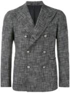 Tagliatore - Double Breasted Blazer - Men - Cotton/polyamide/spandex/elastane/cupro - 52, Blue, Cotton/polyamide/spandex/elastane/cupro