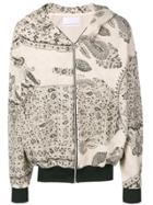 Paria Farzaneh Paisley Print Hooded Jacket - Neutrals