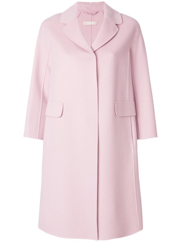 's Max Mara Flap Pocket Coat - Pink & Purple