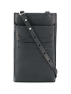 Bottega Veneta Shoulder Strap Woven Cardholder - Black