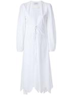Olympiah Nielle Plunge Neck Dress - White