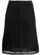 Fendi Micromesh Midi Skirt - Black
