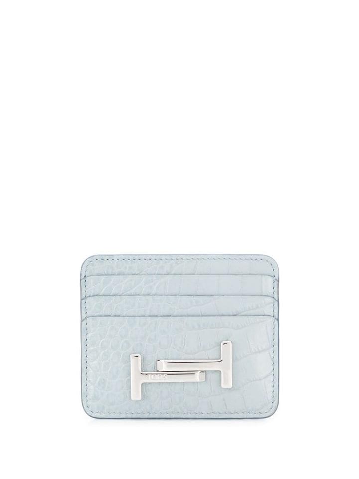 Tod's Logo Plaque Cardholder - Blue