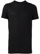 Rick Owens Round Neck T-shirt, Men's, Size: Small, Black, Viscose/silk