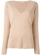 T By Alexander Wang Fine Knit Jumper, Women's, Size: Large, Nude/neutrals, Silk/nylon/viscose/wool