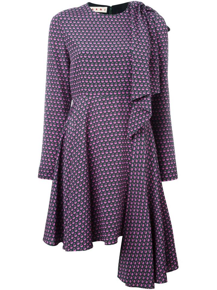Marni Printed Asymmetric Dress