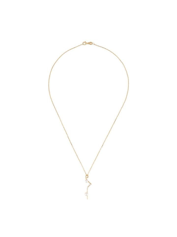 Natasha Schweitzer Athena Pearl And Diamond Necklace - Gold